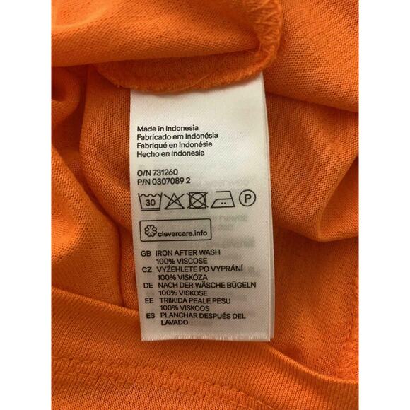 H&M orange tank top mini dress Size Small S - Picture 3 of 11